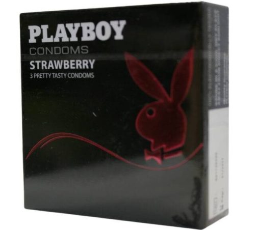 Playboy Strawberry - epres óvszer (3db)