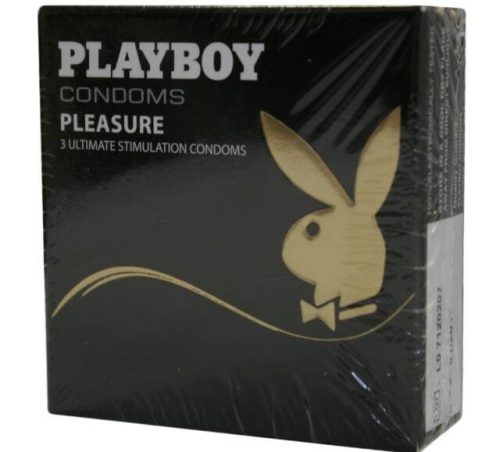 Playboy Pleasure - bordás-gömbös óvszer (3db)