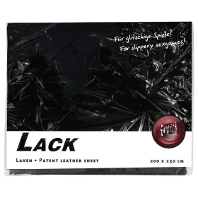 Fetish - lakk lepedő - 200 × 230 cm (fekete)