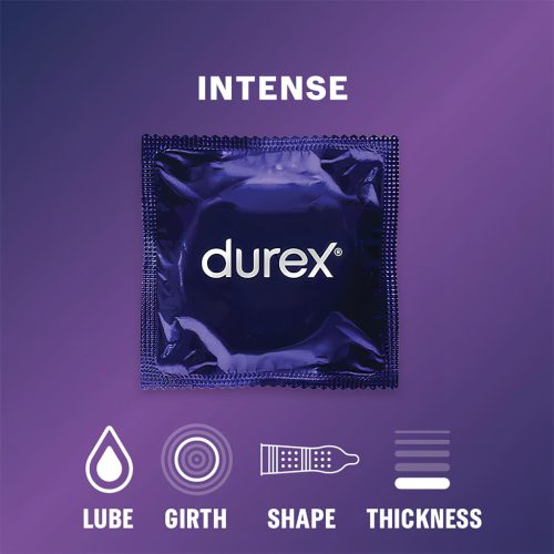 Durex Intense - bordázott és pontozott óvszer (10db) -