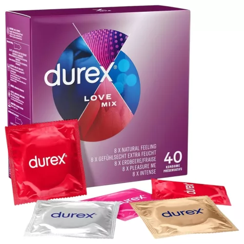 Durex Love Mix - óvszer csomag (40 db)