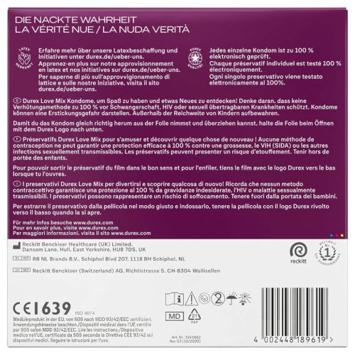 Durex Love Mix - óvszer csomag (40db)