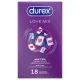 Durex Love Mix - vegyes óvszer csomag több típussal (18 db)