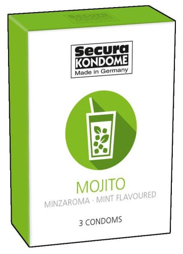 Secura Mojito - mentolos óvszer (3db)