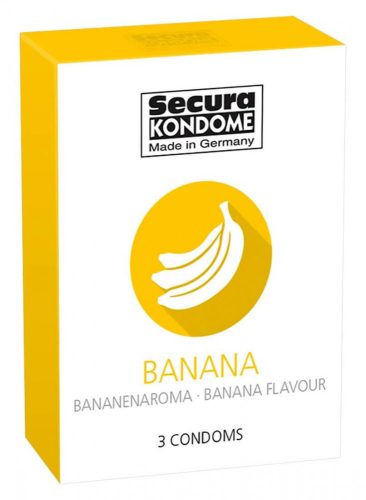 Secura Banana - banános óvszer (3db)