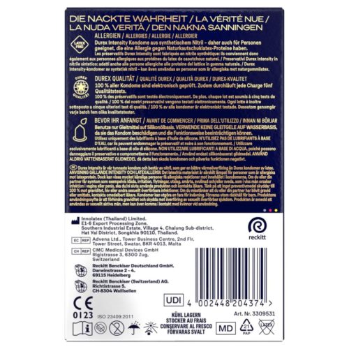 Durex Intensity - vékony, latexmentes óvszer (20db)