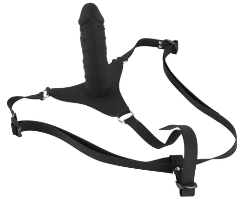 You2Toys - Silicone Strap-On - felcsatolható dildó (fekete)