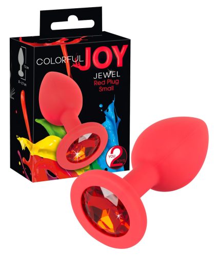 Colorful JOY - szilikon anál dildó - kicsi (piros)