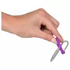 You2Toys - Penisplug - szilikon makkgyűrű kúpos dilátorrall (lila-ezüst)