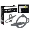 You2Toys - Penisplug - szilikon makkgyűrű kúpos dilátorral (szürke)