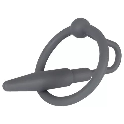 You2Toys - Penisplug - szilikon makkgyűrű kúpos dilátorral (szürke)