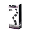 Black Velvet - 6 gyöngyös anál dildó (fekete)