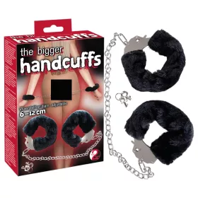 You2Toys - plüss szexbilincs hosszú lánccal (fekete)