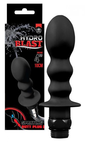 Hydro Blast - hullámos szilikon zuhanyfej (fekete)