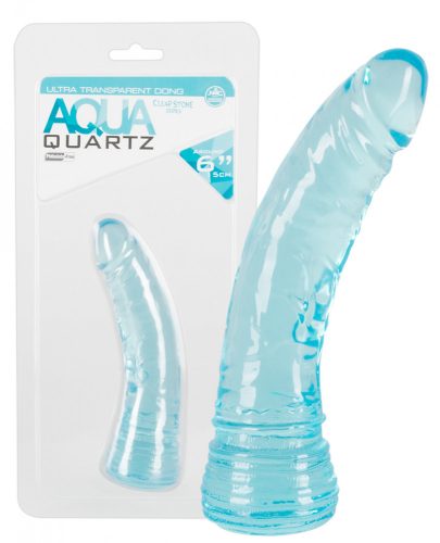 Aqua Quartz - hajlított, klasszikus dildó (15cm)