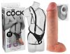 King Cock Strap-on 11 - üreges, felcsatolható dildó hámmal (28cm)