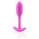 b-vibe Snug Plug 1 - anál dildó belső súllyal (55g) - pink