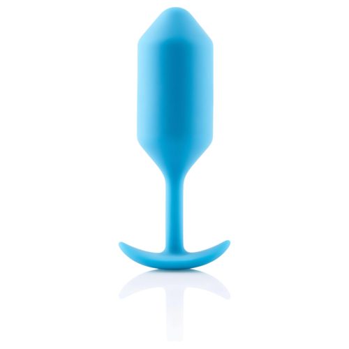 b-vibe Snug Plug 3 - dupla golyós butt plug (180g) - kék