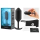 b-vibe Snug Plug 3 - dupla golyós butt plug (180g) - fekete