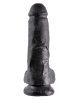 King Cock 8 herés dildó (20 cm) - fekete