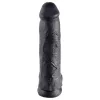 King Cock 12 herés nagy dildó (30 cm, fekete)