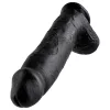 King Cock 12 herés nagy dildó (30 cm, fekete)