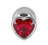 You2Toys - Diamond - 85g-os alumínium anál dildó (ezüst-piros)
