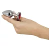 You2Toys - Diamond - 85g-os alumínium anál plug (ezüst-piros)