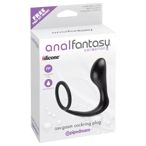 Pipedream - analfantasy ass-gasm - anál plug péniszgyűrűvel (fekete)