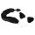 Bad Kitty - cicafül cicafarokkal anál dildó szett - fekete (2 részes)