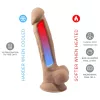 Silexd 7 - tapadókorongos dildó - 17,5cm (natúr)