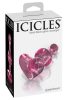 Icicles No. 75 - szíves, üveg anál dildó (pink)