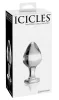 Icicles No. 25 - kúpos, üveg anál plug (átlátszó)
