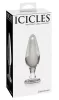 Icicles No. 26 - kúpos, üveg anál plug (átlátszó)