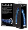 Icicles No. 29 - spirál, pénisz üveg dildó (kék)
