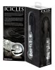 Icicles No. 38 - bőr korbács és üveg dildó (átlátszó-fekete)
