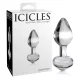 Icicles No. 44 - kúpos, üveg anál plug (átlátszó)