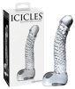 Icicles No. 61 - herés, péniszes üveg dildó (átlátszó)