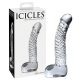 Icicles No. 61 - herés, péniszes üveg dildó (átlátszó)