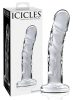 Icicles No. 62 - péniszes üveg dildó (átlátszó)