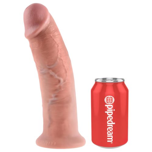 King Cock 10 - nagy tapadókorongos dildó (25cm) - natúr