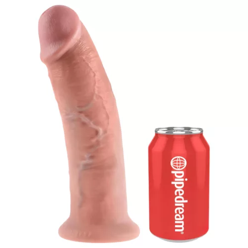 King Cock 10 - nagy tapadókorongos dildó (25cm) - natúr