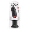King Cock 10 - tapadókorongos dildó (25cm) - fekete