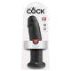 King Cock 10 - tapadókorongos dildó (25cm) - fekete