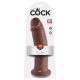 King Cock 10 - nagy tapadókorongos dildó (25cm) - barna