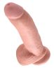 King Cock 9 - nagy tapadókorongos, herés dildó (23cm) - natúr