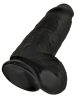 King Cock 9 Chubby - tapadótalpas, herés dildó (23cm) - fekete