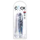 King Cock Clear 6 - tapadókorongos dildó (17,8 cm)