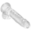 / King Cock Clear 7 - tapadókorongos, herés dildó (18cm)