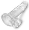 King Cock Clear 7 - tapadótalpas, herés dildó (18cm)